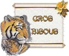 gif gros bisous tigres
